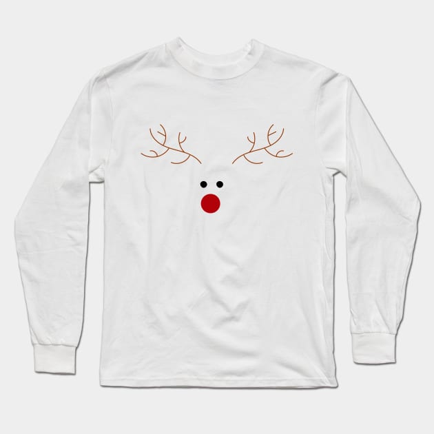 Rudolph Reindeer Long Sleeve T-Shirt by LittleMissy